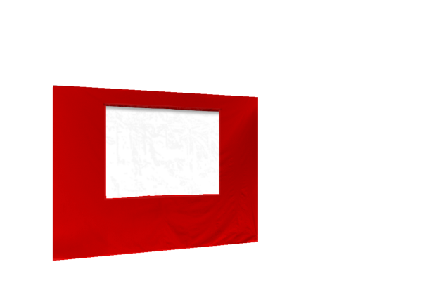 Duratent Seitenwand Forcetex B1 mit Fenster, 3m, rot
