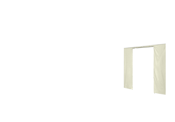 Duratent Seitenwand Forcetex B1 mit Tür, 3m, beige
