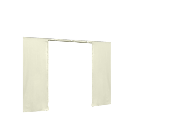 Duratent Seitenwand Forcetex B1 mit Tür, 3m, beige