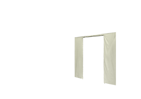 Duratent Seitenwand Forcetex B1 mit Tür, 3m, beige