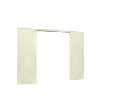 Duratent Seitenwand Forcetex B1 mit Tür, 3m, beige