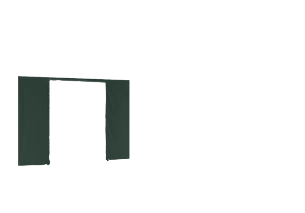 Duratent Seitenwand Forcetex B1 mit Tür, 3m, grün