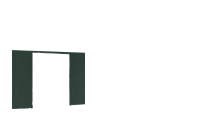Duratent Seitenwand Forcetex B1 mit Tür, 3m, grün