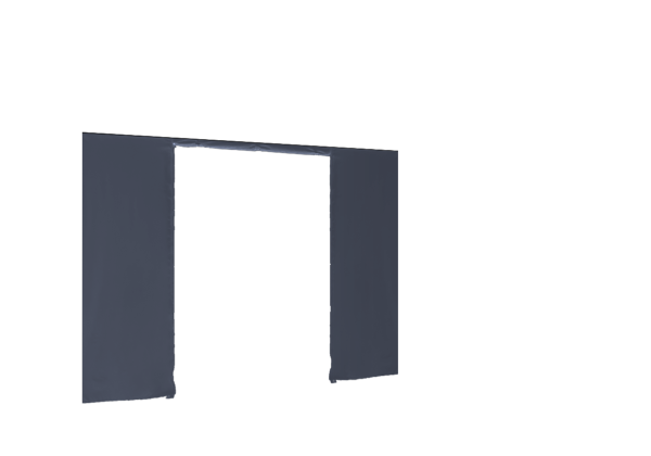 Duratent Seitenwand Forcetex B1 mit Tür, 3m, navy-blau