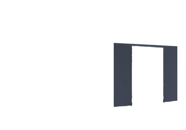 Duratent Seitenwand Forcetex B1 mit Tür, 3m, navy-blau