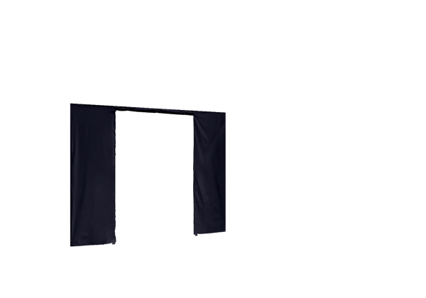 Duratent Seitenwand Forcetex B1 mit Tür, 3m, navy-blau