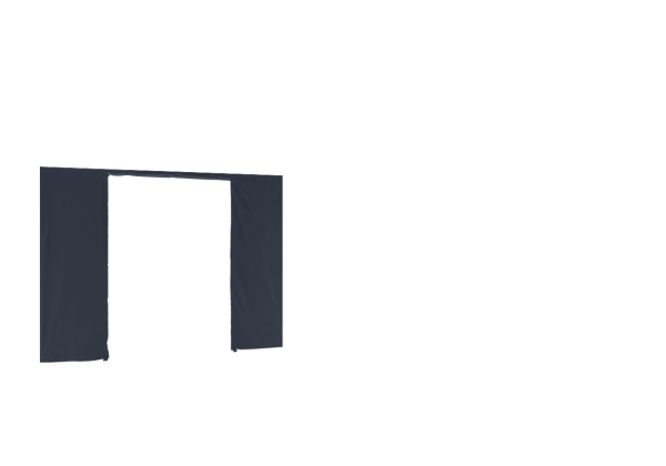 Duratent Seitenwand Forcetex B1 mit Tür, 3m, navy-blau