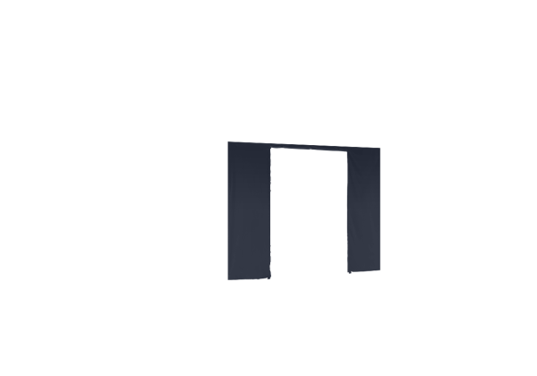 Duratent Seitenwand Forcetex B1 mit Tür, 3m, navy-blau