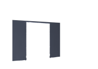 Duratent Seitenwand Forcetex B1 mit Tür, 3m, navy-blau