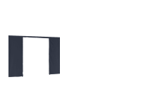 Duratent Seitenwand Forcetex B1 mit Tür, 3m, navy-blau