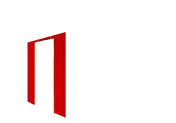 Duratent Seitenwand Forcetex B1 mit Tür, 3m, rot