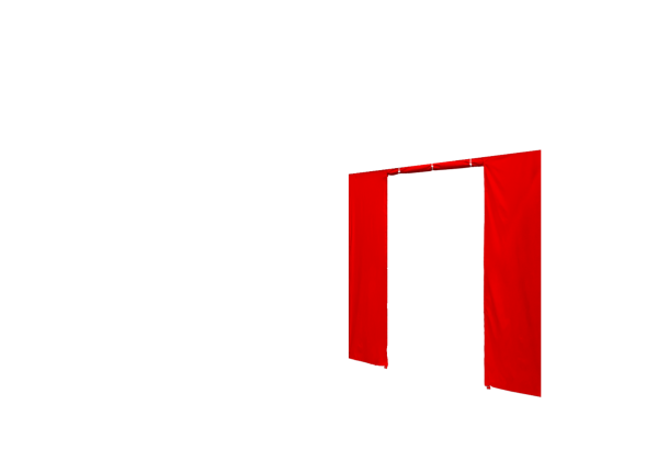 Duratent Seitenwand Forcetex B1 mit Tür, 3m, rot