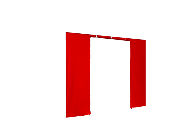 Duratent Seitenwand Forcetex B1 mit Tür, 3m, rot