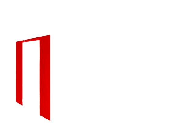 Duratent Seitenwand Forcetex B1 mit Tür, 3m, rot