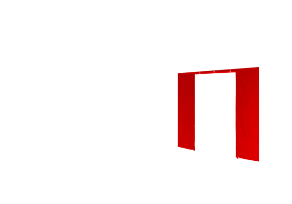 Duratent Seitenwand Forcetex B1 mit Tür, 3m, rot
