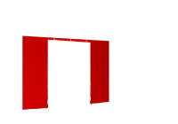 Duratent Seitenwand Forcetex B1 mit Tür, 3m, rot
