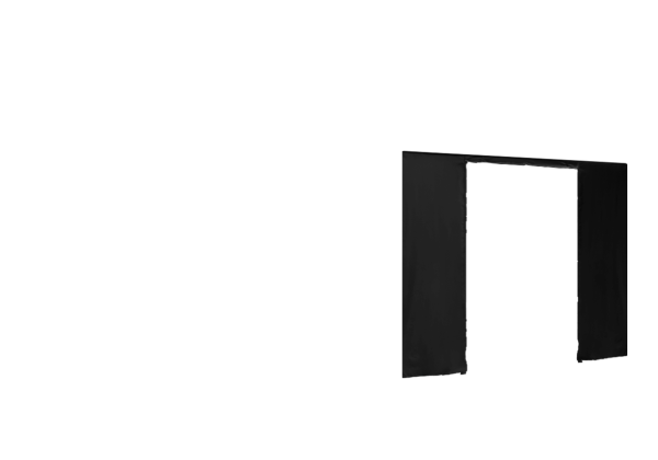 Duratent Seitenwand Forcetex B1 mit Tür, 3m, schwarz