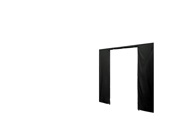 Duratent Seitenwand Forcetex B1 mit Tür, 3m, schwarz