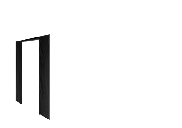 Duratent Seitenwand Forcetex B1 mit Tür, 3m, schwarz