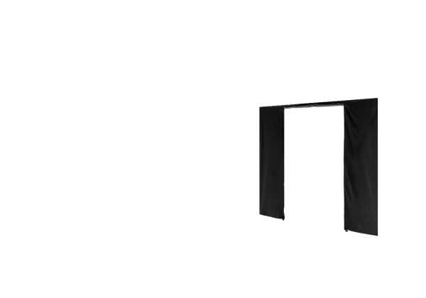 Duratent Seitenwand Forcetex B1 mit Tür, 3m, schwarz
