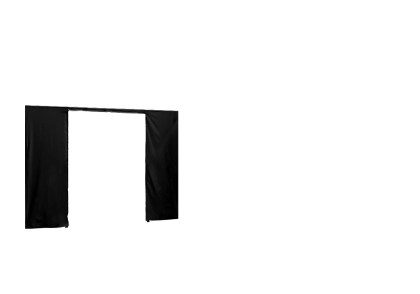 Duratent Seitenwand Forcetex B1 mit Tür, 3m, schwarz