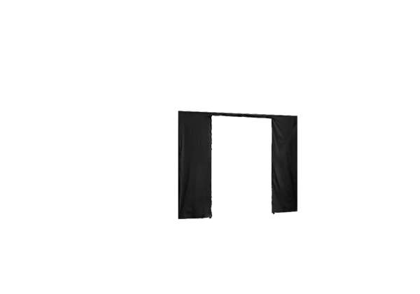 Duratent Seitenwand Forcetex B1 mit Tür, 3m, schwarz