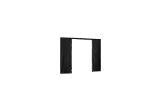 Duratent Seitenwand Forcetex B1 mit Tür, 3m, schwarz