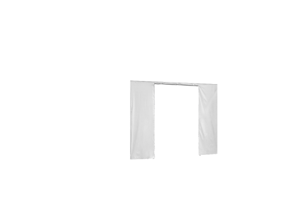 Duratent Seitenwand Forcetex B1 mit Tür, 3m, weiß