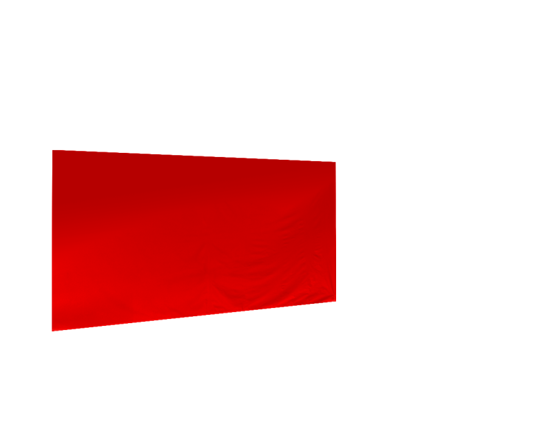 Duratent Seitenwand Forcetex B1 geschlossen, 4,5m, rot