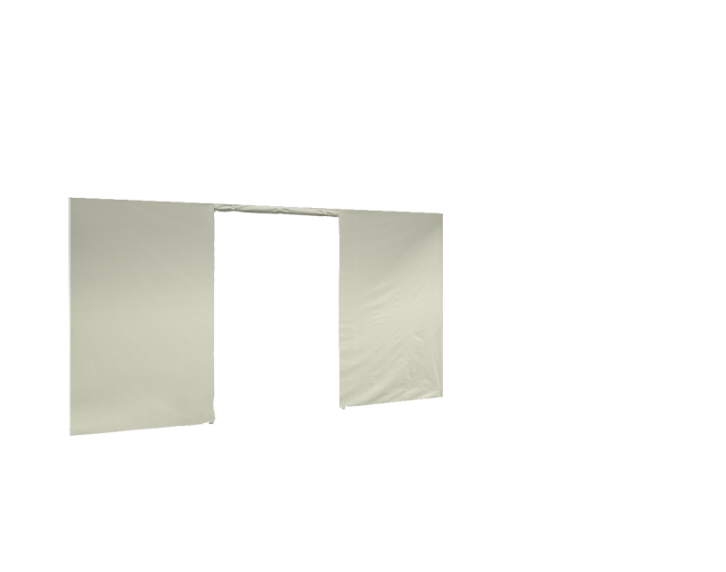 Duratent Seitenwand Forcetex B1 mit Tür, 4,5m, beige