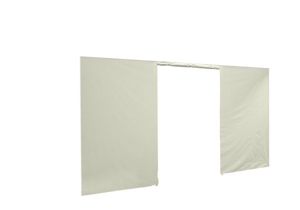 Duratent Seitenwand Forcetex B1 mit Tür, 4,5m, beige