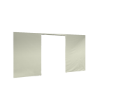 Duratent Seitenwand Forcetex B1 mit Tür, 4,5m, beige