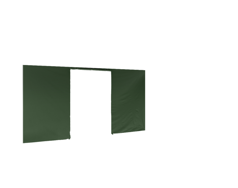 Duratent Seitenwand Forcetex B1 mit Tür, 4,5m, grün