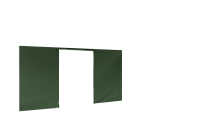 Duratent Seitenwand Forcetex B1 mit Tür, 4,5m, grün