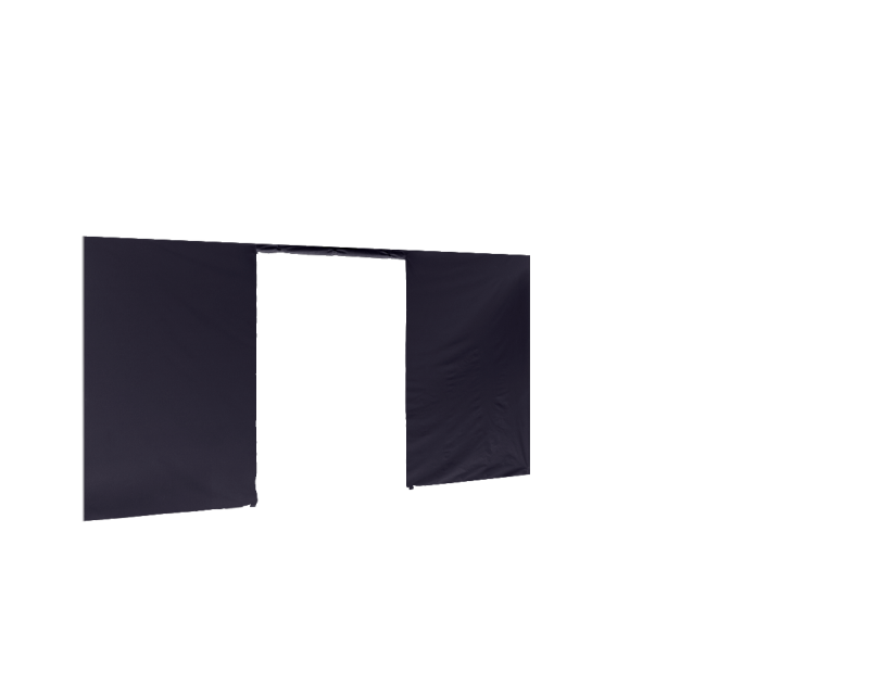 Duratent Seitenwand Forcetex B1 mit Tür, 4,5m, navy-blau