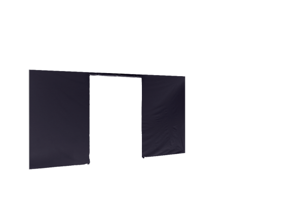 Duratent Seitenwand Forcetex B1 mit Tür, 4,5m, navy-blau