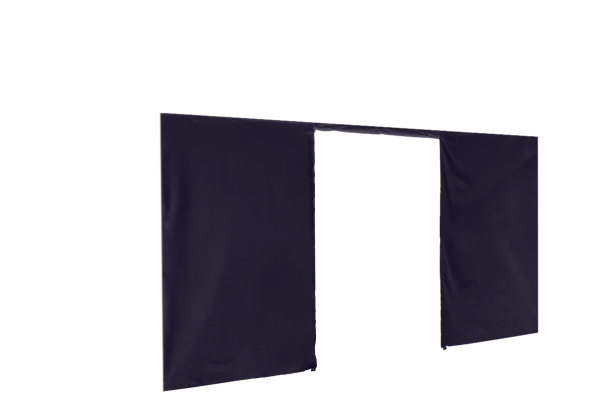 Duratent Seitenwand Forcetex B1 mit Tür, 4,5m, navy-blau