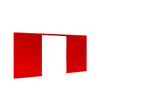 Duratent Seitenwand Forcetex B1 mit Tür, 4,5m, rot