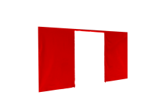Duratent Seitenwand Forcetex B1 mit Tür, 4,5m, rot