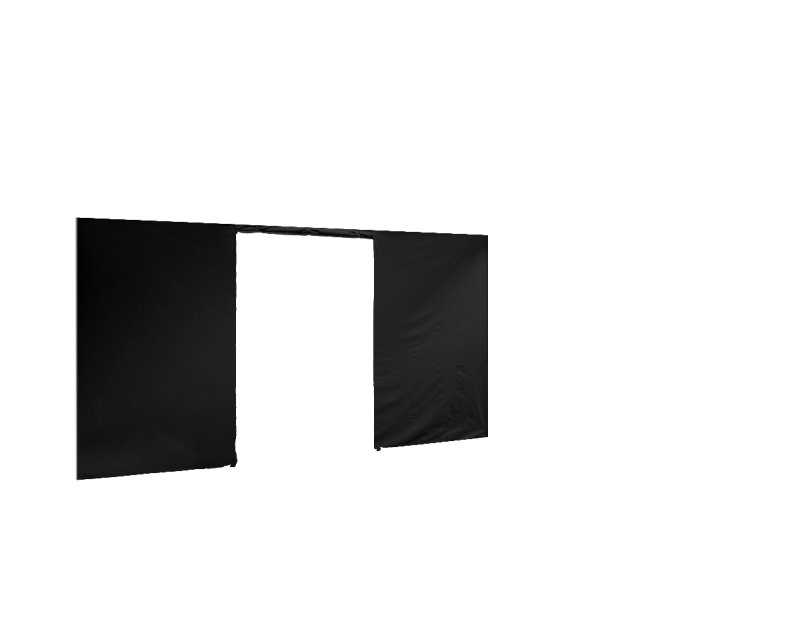 Duratent Seitenwand Forcetex B1 mit Tür, 4,5m, schwarz