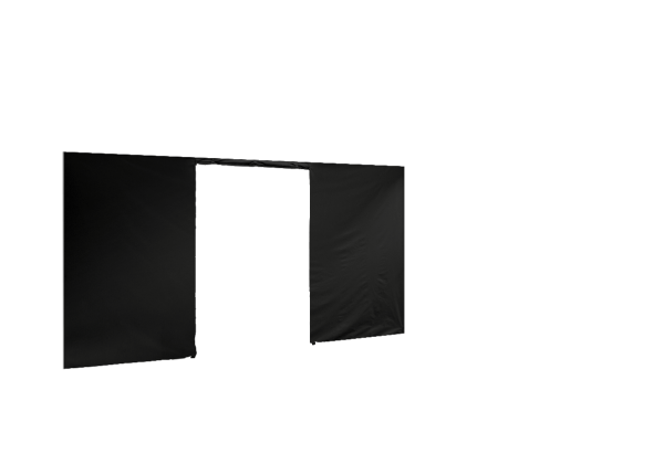 Duratent Seitenwand Forcetex B1 mit Tür, 4,5m, schwarz