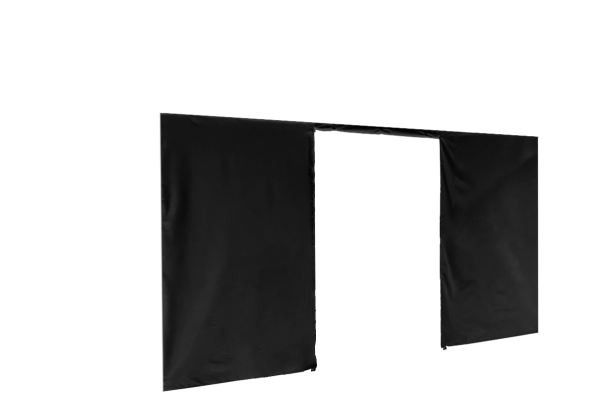 Duratent Seitenwand Forcetex B1 mit Tür, 4,5m, schwarz
