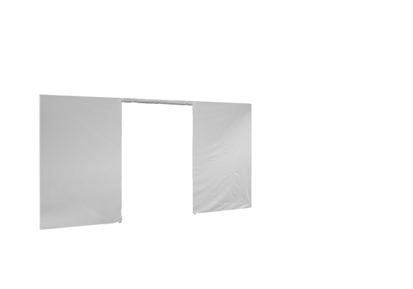 Duratent Seitenwand Forcetex B1 mit Tür, 4,5m, weiß