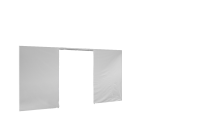 Duratent Seitenwand Forcetex B1 mit Tür, 4,5m, weiß