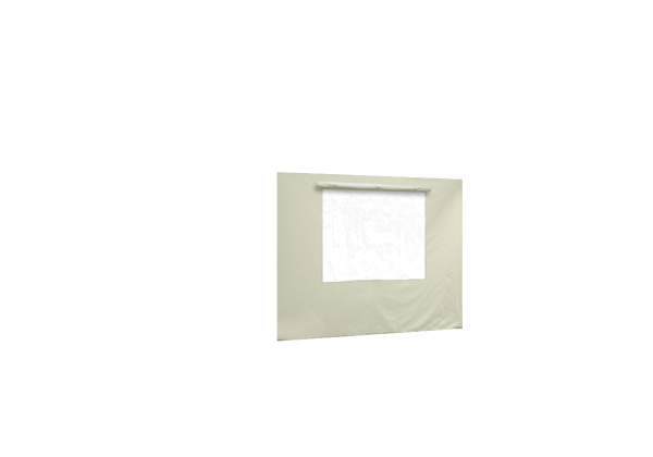 Duratent Seitenwand Forcetex B1 mit Fenster, 4m, beige