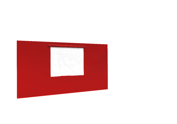 Duratent Seitenwand Forcetex B1 mit Fenster, 4m, rot