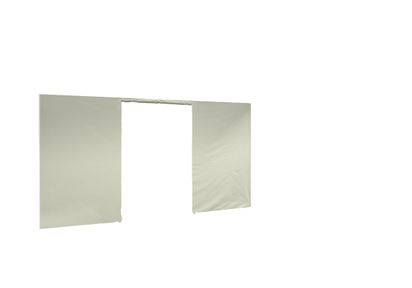 Duratent Seitenwand Forcetex B1 mit Tür, 4m, beige