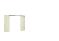 Duratent Seitenwand Forcetex B1 mit Tür, 4m, beige