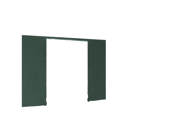 Duratent Seitenwand Forcetex B1 mit Tür, 4m, grün