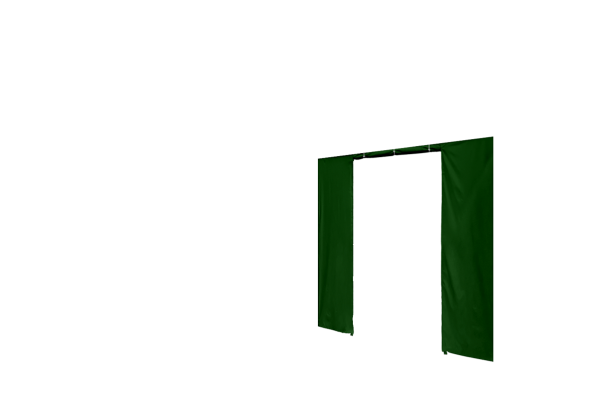 Duratent Seitenwand Forcetex B1 mit Tür, 4m, grün
